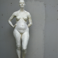 Studie ženského aktu, sádra, životní velikost , 2009