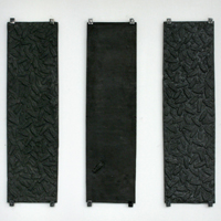 Entomologické struktury, triptych, litina, 2008